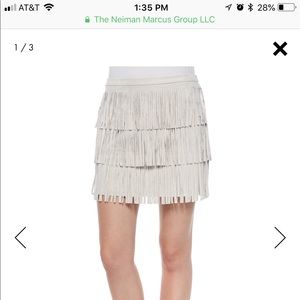 BCBG Lotti Tiered Fringe Skirt